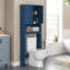 Rangement au-dessus de la toilette avec armoires supérieures et tablettes ouvertes Dharmraj-124581904