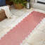 Tapis d'intérieur / extérieur festonné deux tons rose clair / crème Manado-1024928645