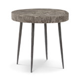 Crosscut Solid Wood 3 Legs End Table
