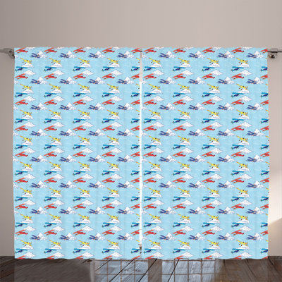 Rustic curtain, sketchy layers, multi -colored