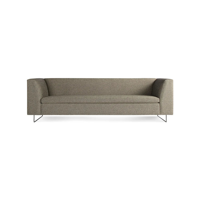 Bonnie Upholstered Sofa, 29" H x 96" W x 33" D, Sanford Black Polyester Blend