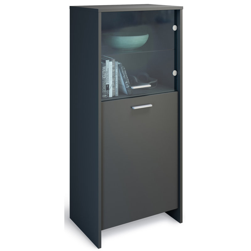 Dunnavent Display Cabinet, Grey/Dark Blue