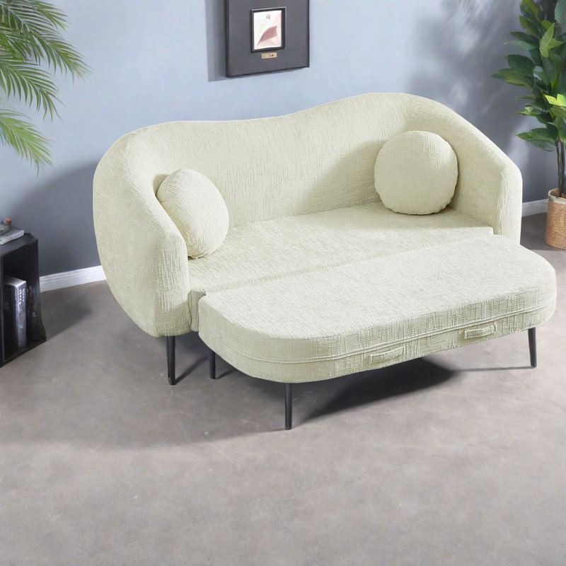 Canapés convertibles à compression, fauteuil inclinable 86 po Chenille