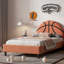 Lit style sport, lit plateforme tapissier simple