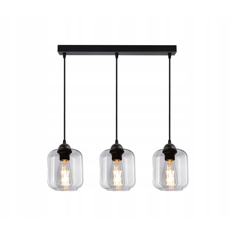 Salazar 3 - Light Kitchen Island Pendant, Transparent