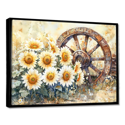 Doten tournesols par roue de chariot