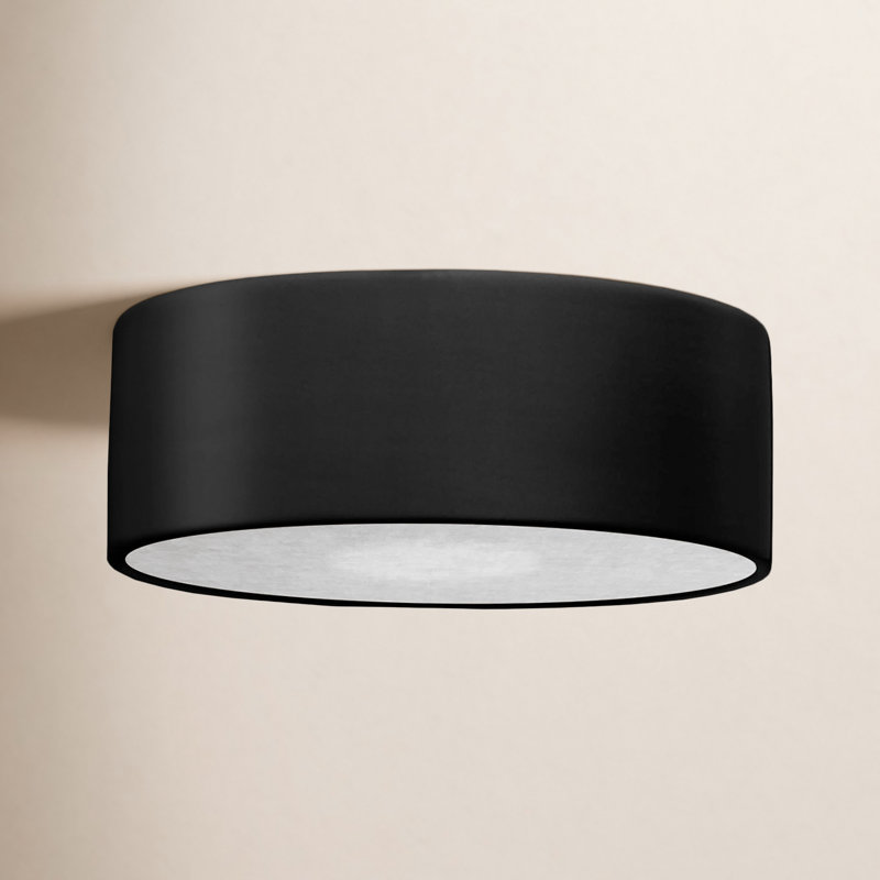 Leni LED Outdoor Flush Mount, Carbon Matte Black