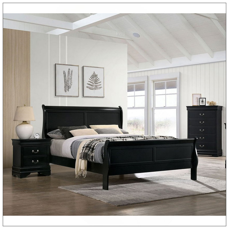 Lit Louis Phillipe, Grand, Noir