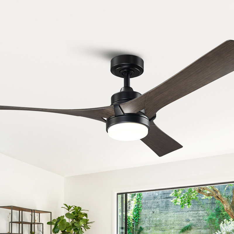 Ventilateur de plafond à DEL 52-CCT 52 po avec lumières et télécommande, intensité variable, moteur réversible à 6 vitesses