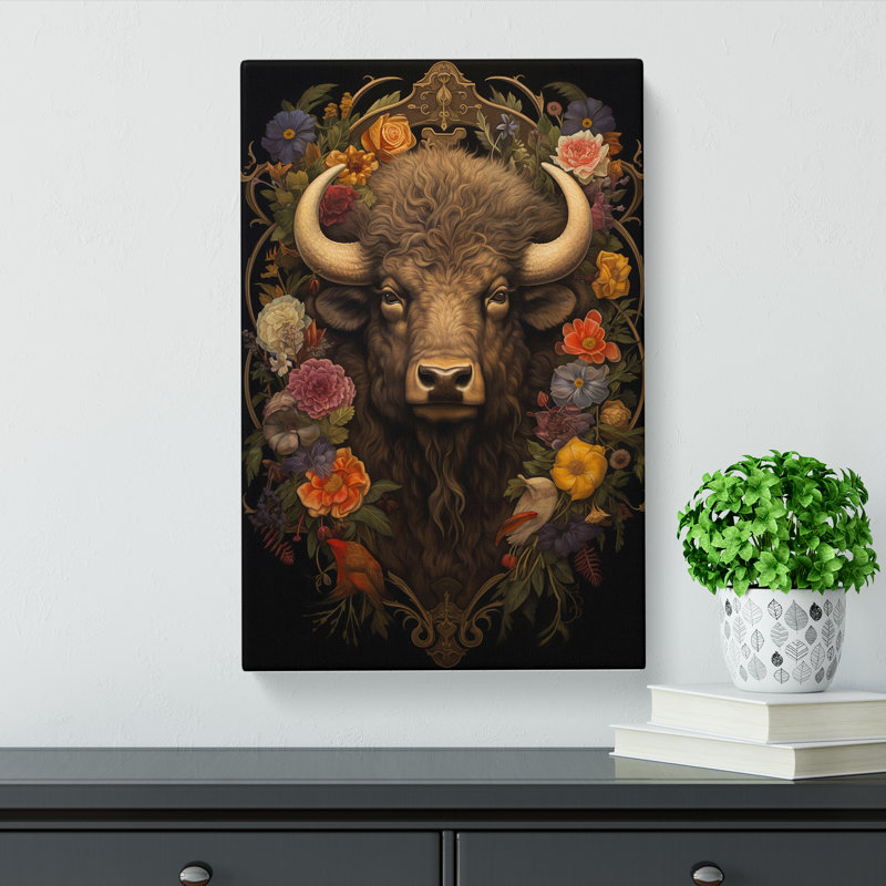 Bison Baroque Art - No Frame Print, 76cm H x 50cm W x 3cm D