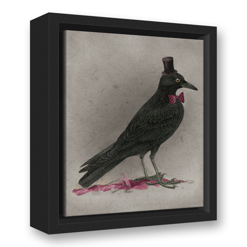 «Stylish Crow», impression, H 31,75 po x l 25,75 po, Cadre noir