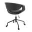 Chaise de travail noire en similicuir et métal avec hauteur réglable et base pivotante-170307064-170307061
