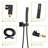 Dual Shower Head  12 Inch Wall Mounted Square Shower System With Roughin Valve,Matte Black-126232134