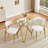 35.4-Inch Round Tempered Glass Dining Table, Suitable For 1-4 People, Space-Saving Small Kitchen Dining Table, Equipped With Sturdy Metal Table Legs, Suitable For Dining Room, Living Room,Gold