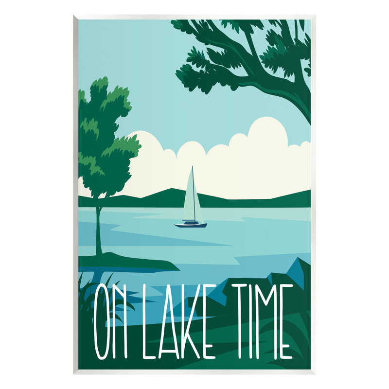 Au-505, estampe numérique sur le lac, paysage moderne, impression, H 15 po x l 10 po x P 0,5 po, Mdf