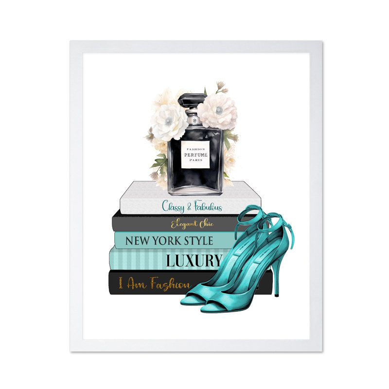 Parfum et talons, Poster, White Framed, 11"H x 14"W