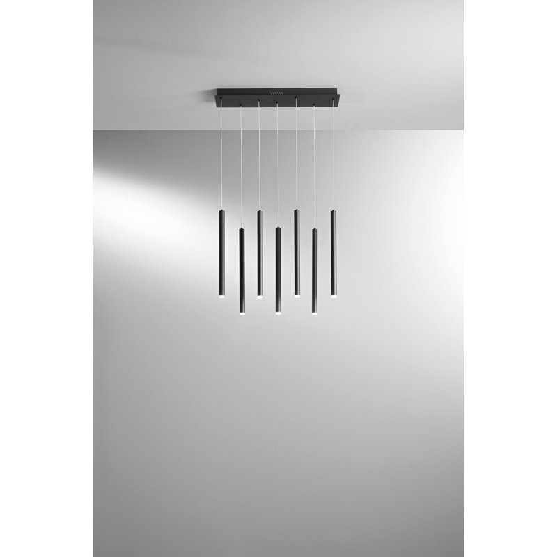Aryaz 7 - Light LED Chandelier, Black