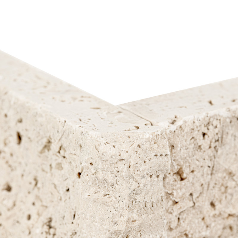 Stonecrest 9 in. x 18 in. Split Face Natural Stone Ledger Corner Wall Tile, Casella Cream