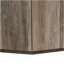 Table basse hexagonale rustique rétro en bois, avec 2 tiroirs cachés, plateaux noirs texturés, finition chêne brun clair - pour le salon et la réception-720283549