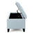 Blue Fabric Storage With Soft Hinges - Function And Style, 51"W X 17.5"D 17"H Contemporary Extra Fabric, For Living Areas-1365034511