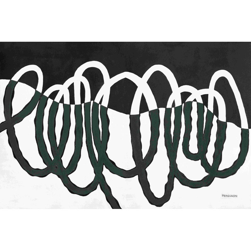«Loops III Dark» par Kathy Ferguson, impression sur toile tendue, H 8 po x l 12 po
