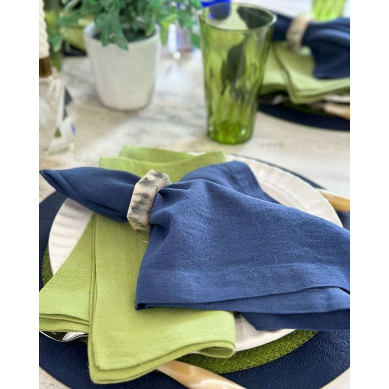 Halo Placemats, Navy/Grass