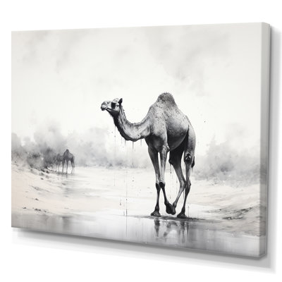 Minimalisme monochrome chameau II sur toile