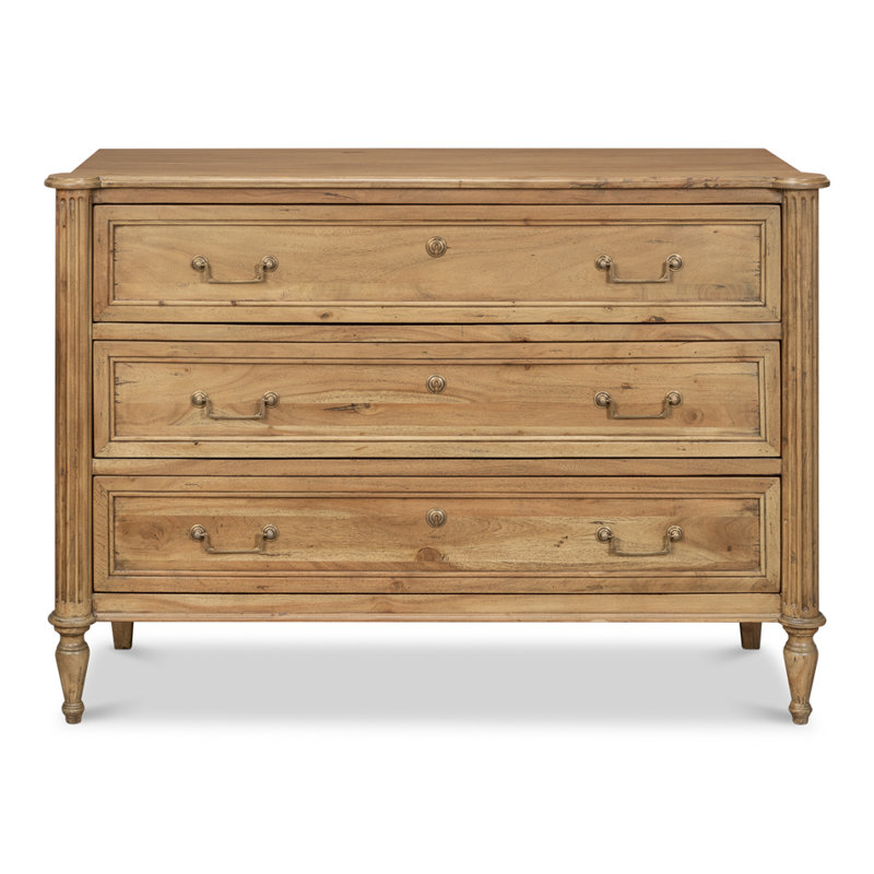 Chamberlain Solid Wood Storage Cabinet, Driftwood