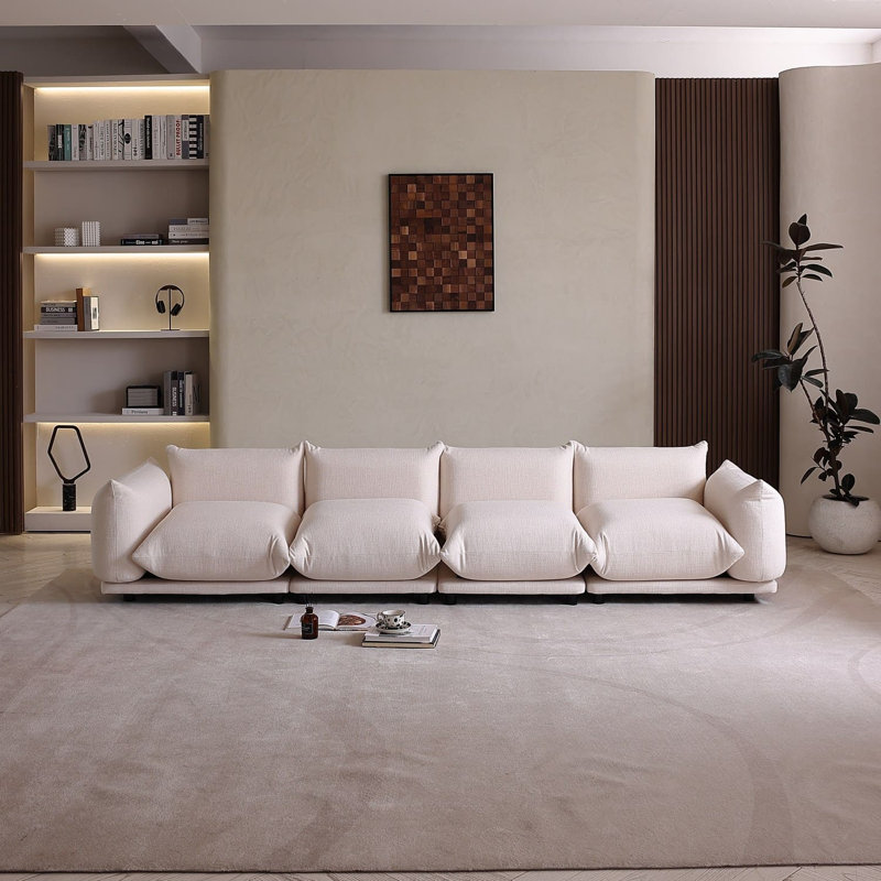 Canapé modulaire à 4 places Liggitt, Beige