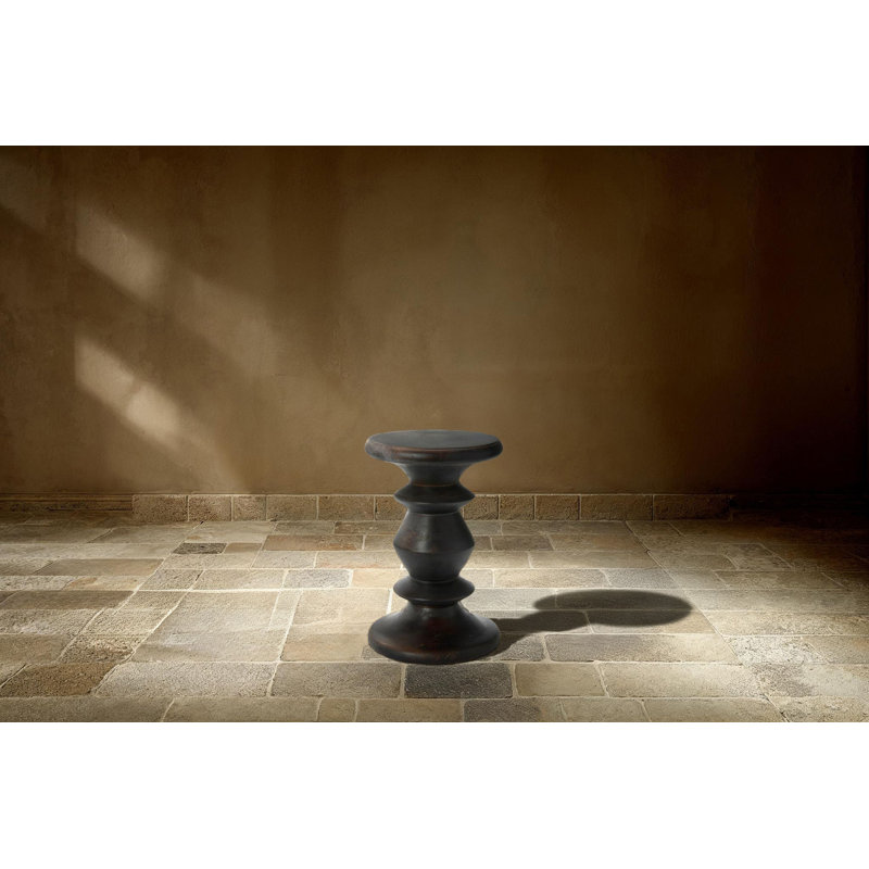 Berns Solid Wood End Table, Black