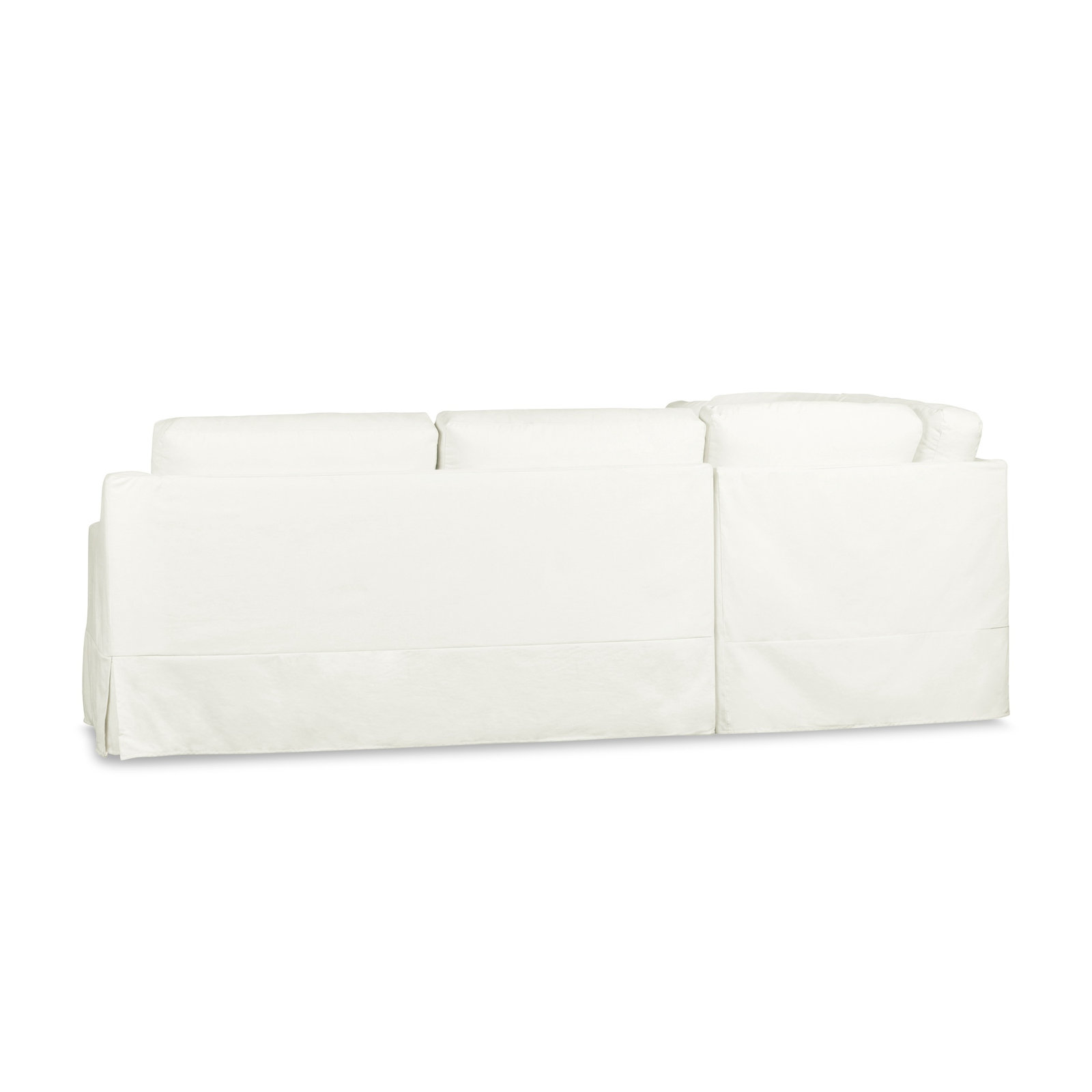 Cranbrook Slipcovered U-Sectional, Bayou Off White Canvas, Left Hand Facing
