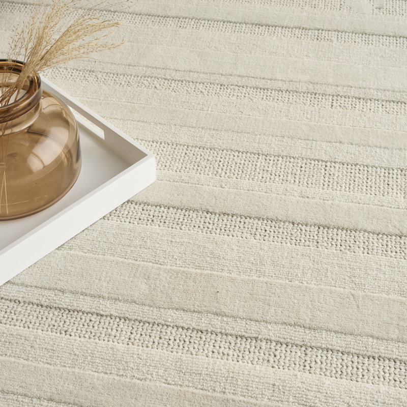 Tapis d'intérieur ivoire contemporain multicolore 4 pi x 6 pi DKNY, Rectangle 4pi x 6 pi, Ivoire ivoire