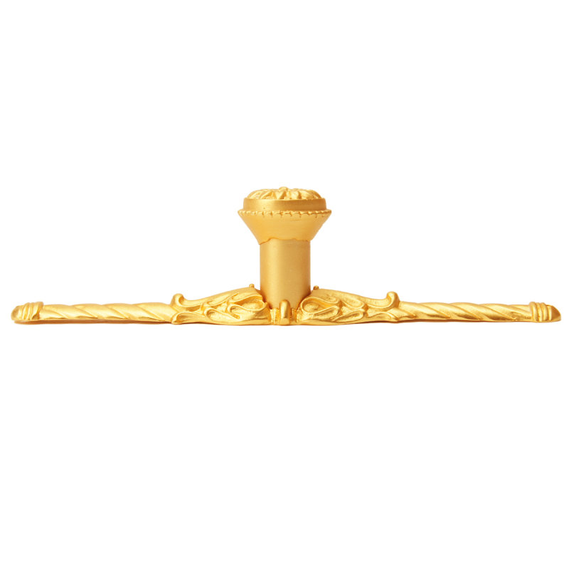 Carpe Diem 831838-3 Acanthus Antique Brass small knob Rosette style w/ rope large back plate   in Antique Brass