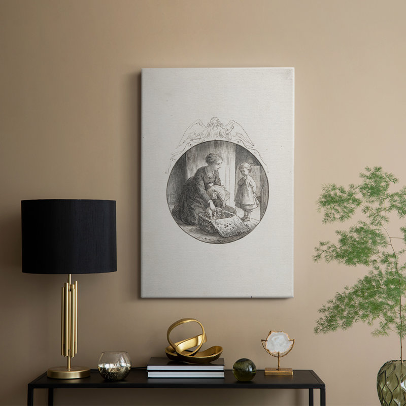 Croquis rétro Lxxiii - Cavas enveloppés de galerie, H 36 po x l 24 po
