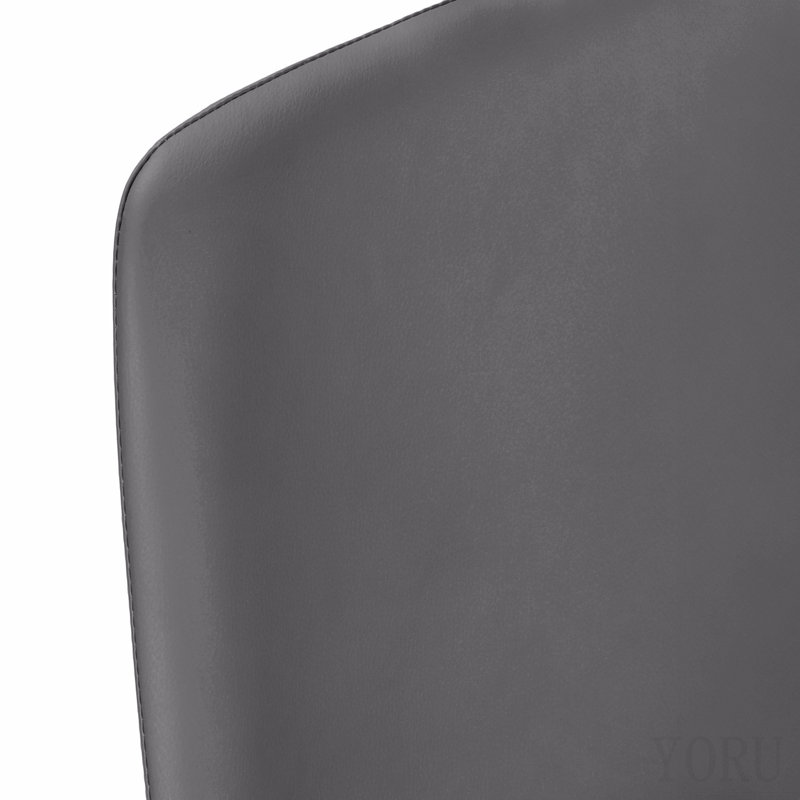 Office Chair, Bar Height, Standing, Computer Desk, Work, Grey Leather Look, Black Metal, Contemporary, Modern