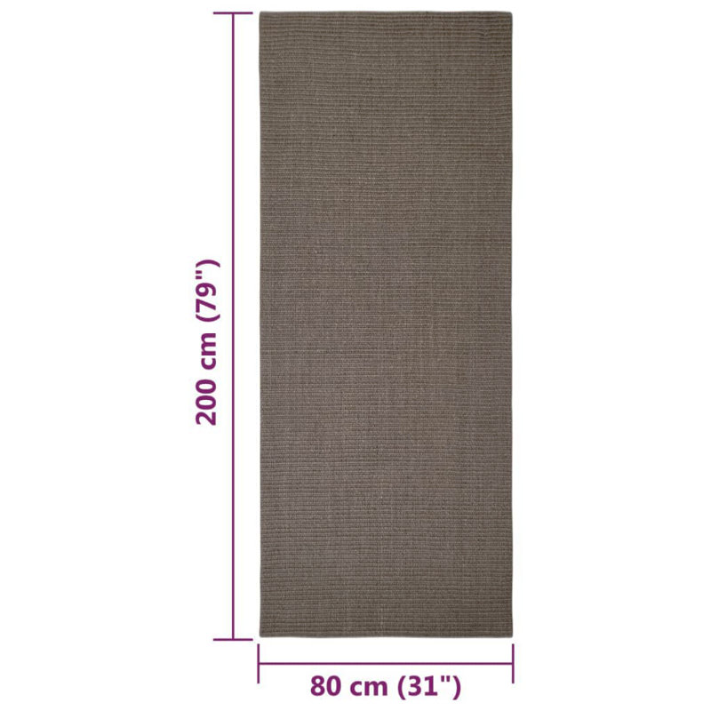 Rembert Solid Colour Machine Braided Indoor / Outdoor Area Rug, Runner 80 x 200cm