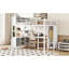 Lits peu encombrants, lit mezzanine double en MDF en métal, rangement de bureau moderne