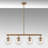 Elegant Adjustable Chandelier, Vintage Copper Finish, 27.6 x 5.9 x 16.9-34.3 inches | Metal Body, Glass Cap, 4 x E14 Max 40W Sockets | Modern Scandinavian Design for Glamorous Home Decor, IP20 Rated-460526298-403520400