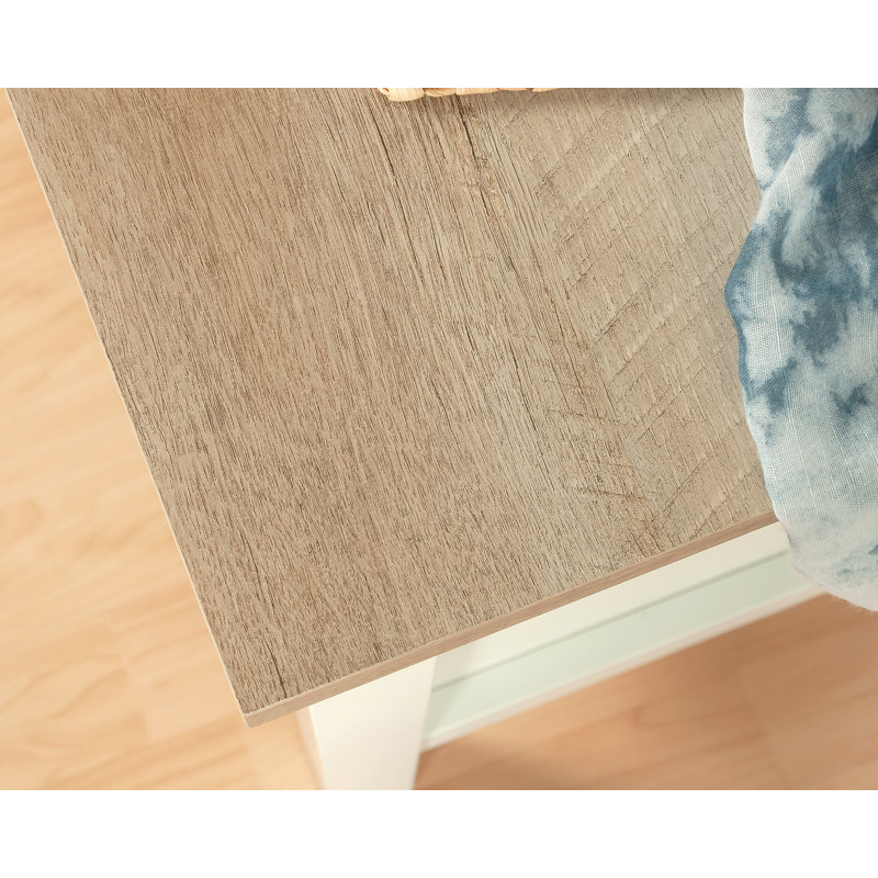 Soft White and Oak Hall Tree with Storage Bench
