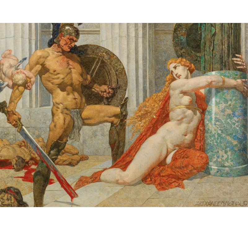 "Helen Finds Menelaus" by  Alexander Rothaug - Gallery Wrap Canvas Wall Art, 24" H x 17" W