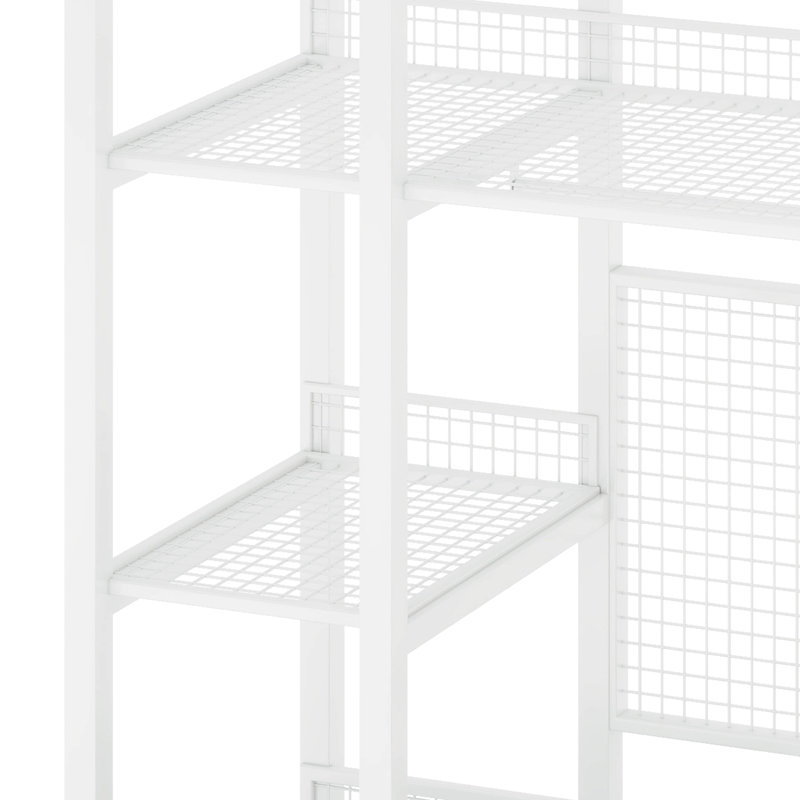 Armoire ouverte avec tiroirs et solution de rangement moderne pour chambre à coucher, Blanc