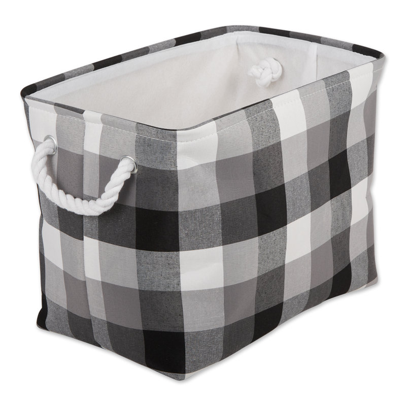 Bac en tissu, H 12 po x l 10 po x P 16 po, Noir