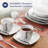 Deno 50 Piece Porcelain Dinnerware Set Service for 6