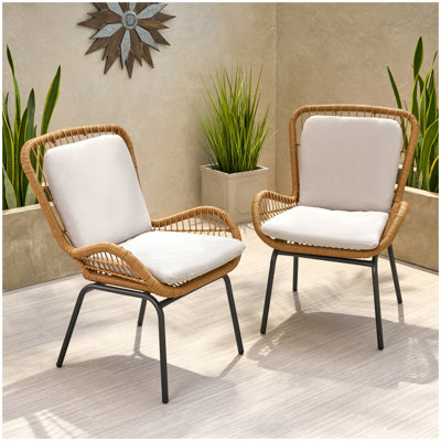 Mccaskill Patio Chair with Cushions (Set of 2)