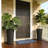 29 Inch Tall Planters for Outdoor Plants, Set of 2 Plastic Flower Pots with DIY Drainage Holes, Stackable Large Planters for Indoor Plants, Front Porch Decor, Black-419445254