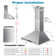 VIKIO 36" 500CFM Convertible Wall Mount Range Hood in Stainless Steel with LED Lighting, Smart Delay and Touch Control