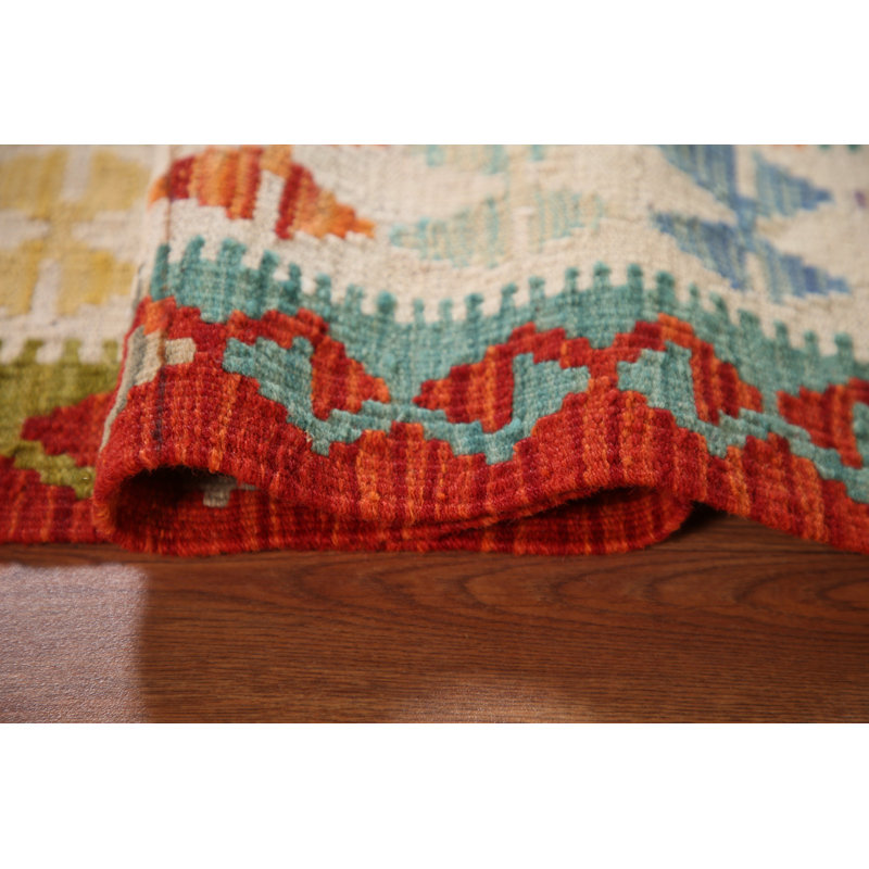Multolor Kilim Reversible Wool Rug 4x6