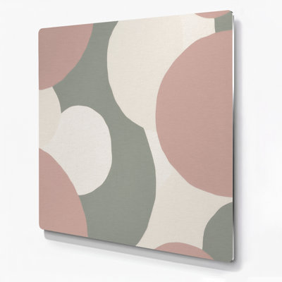 Abstract Shapes 31 Pink Metal Wall Art