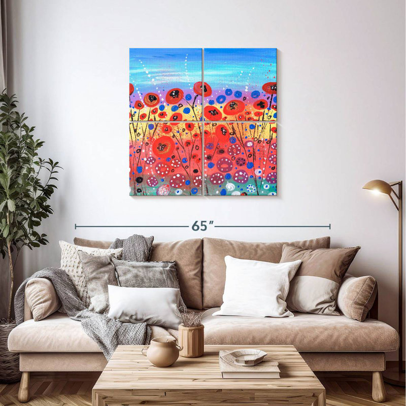 Blooms In Summer, 38" H x 38" W