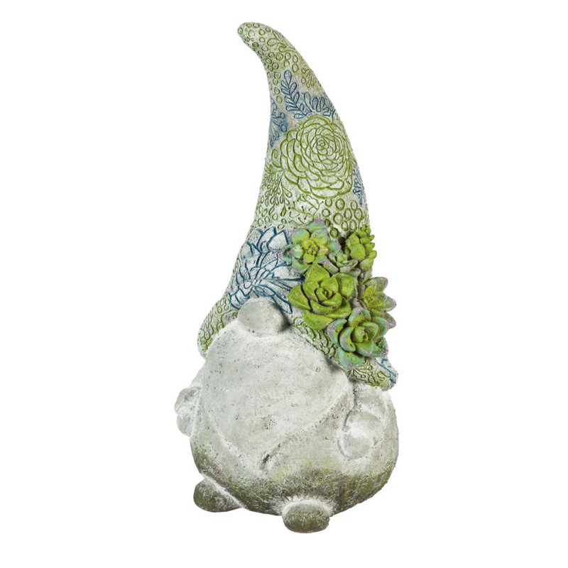 Statue de jardin gnome succulent Pei